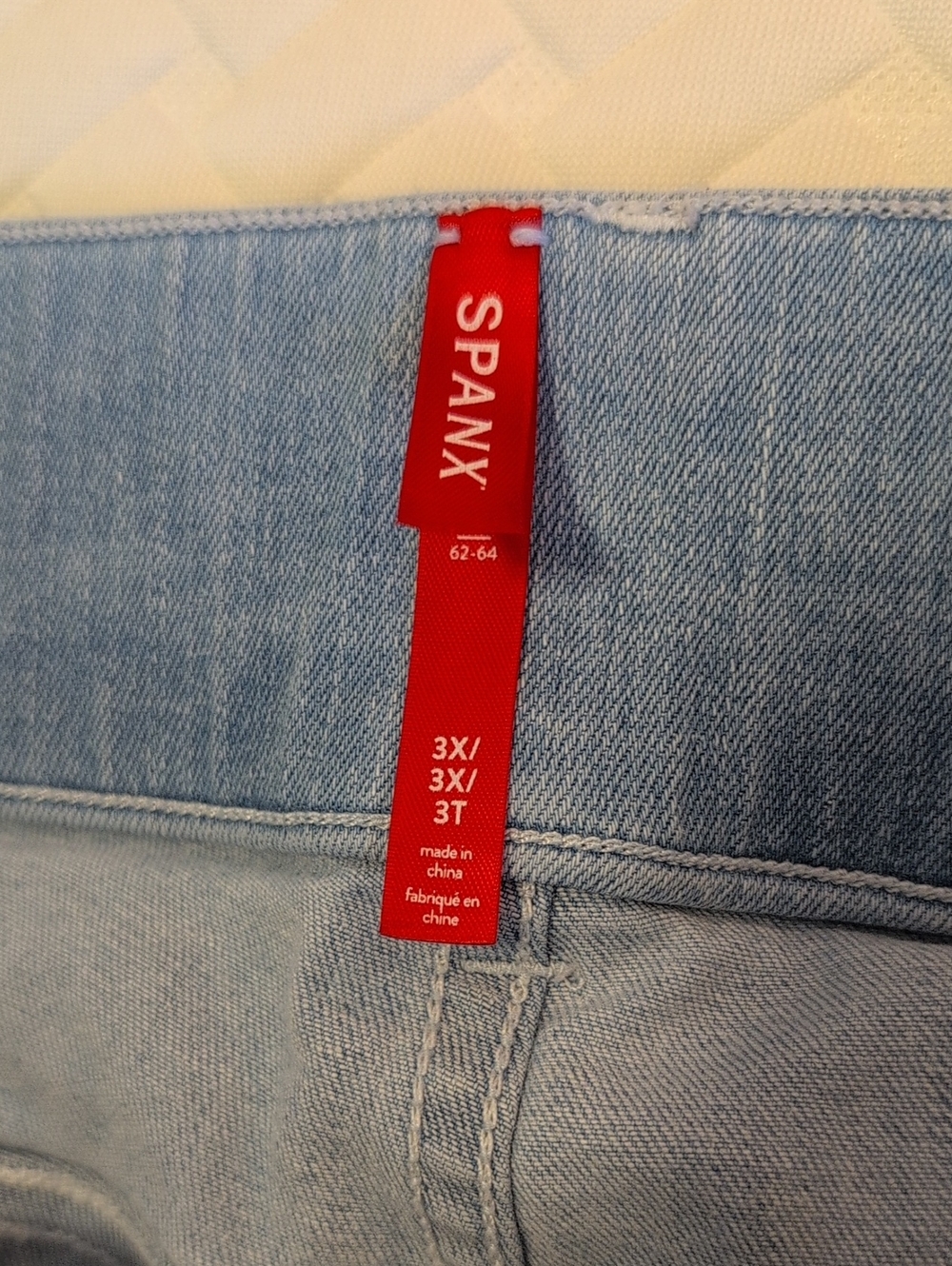 SPANX Flare Leg Jeans Light Blue Denim with Tummy Control Pull On Plus Size 3X - Picture 6 of 14